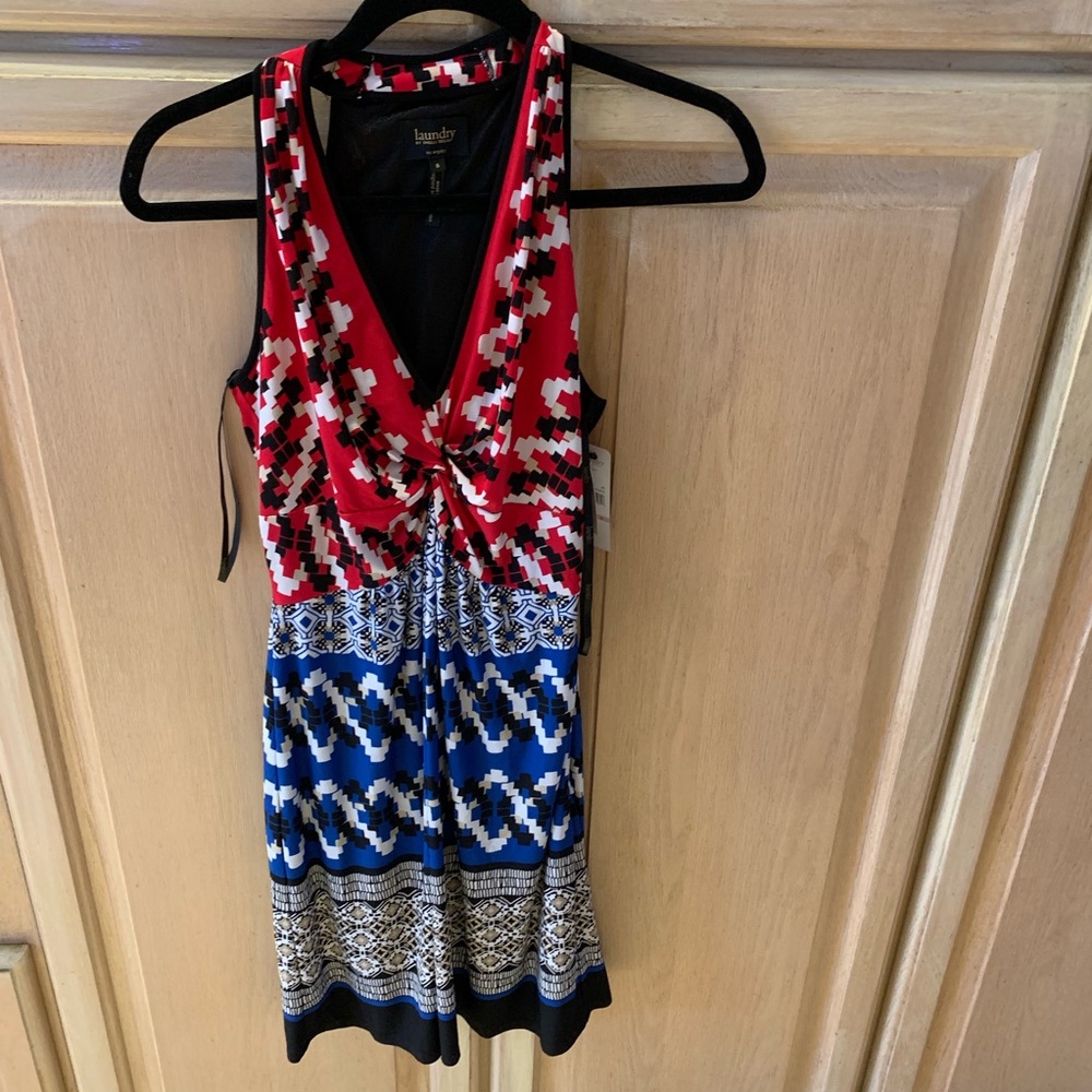 Laundry Red white blue dress - Picture 1 of 5